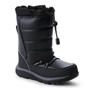 Lands End NWT Youth Snow Flurry Insulated Winter Boots - Black Size 9 toddler